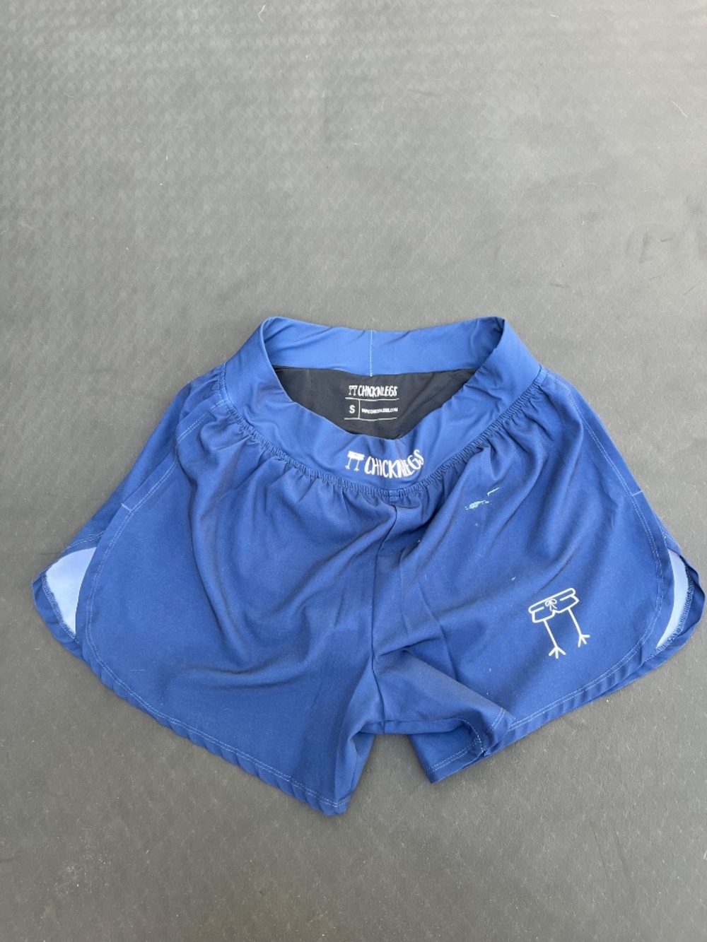ChicknLegs Navy Split Running Shorts Men’s S Flawed - Picture 5 of 7